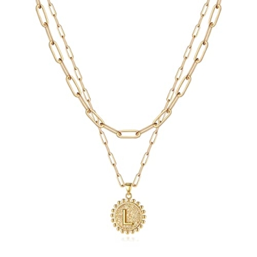 Yoosteel Gold Initial Necklace for Women - Adjustable & Stylish