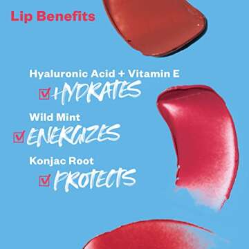 Kosas Lipfuel Hyaluronic Active Sport Lip Balm - Hydrates, Energizes and Protects - Natural Lip Treatment and Care (Baseline)