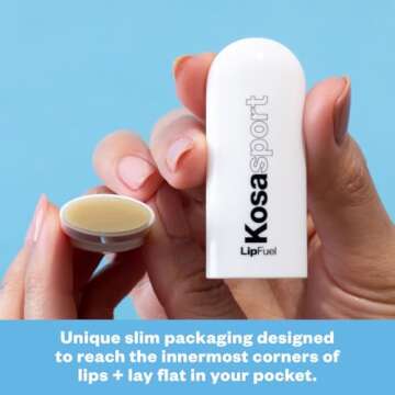 Kosas Lipfuel Hyaluronic Active Sport Lip Balm - Hydrates, Energizes and Protects - Natural Lip Treatment and Care (Baseline)