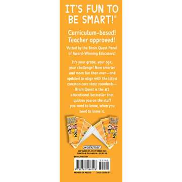 Brain Quest 2nd Grade Q&A Cards: 1000 Questions and Answers to Challenge the Mind. Curriculum-based! Teacher-approved! (Brain Quest Smart Cards)