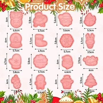 16 Mini Christmas Cookie Cutters for Festive Baking Fun