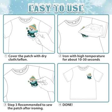 Kirako Winter Wonderland Iron-On Patches Set - 8 Designs