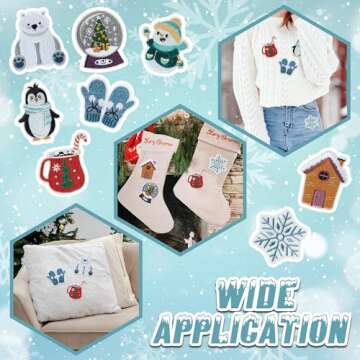 Kirako Winter Wonderland Iron-On Patches Set - 8 Designs