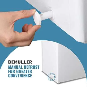 DEMULLER Chest Freezer Small Deep Freeezer with 2 Removable Baskets, Compact Freezer with Digital Control Panel accurate to 1 ℉, Mini Freezer for Homes Garages Basements White