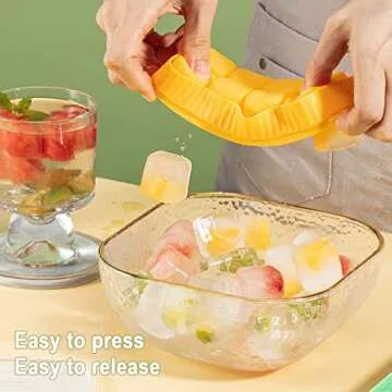 Mini Ice Cube Trays for Freezer Space-Saving Silicone Molds