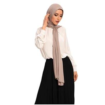 Txmout Hijab Scarfs for Women Premium Jersey Hijab Hijab for Women Muslim Cotton Hijab (Sand)