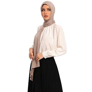 Txmout Hijab Scarfs for Women Premium Jersey Hijab Hijab for Women Muslim Cotton Hijab (Sand)