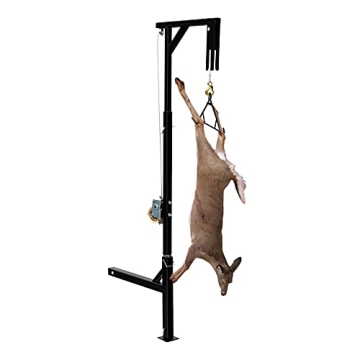 LYTACTICS 450 lb Portable Game Hoist with Truck Hitch Mount Deer Hanger with 360 Degree Swivel Compl...