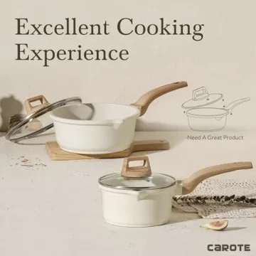 CAROTE Nonstick Sauce Pan Set PFOA Free Easy Clean
