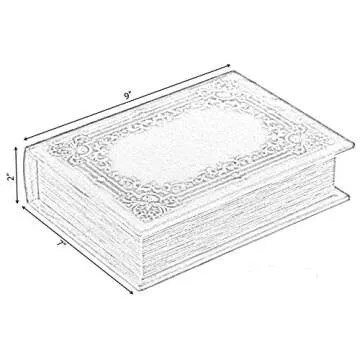 Decorative Vintage Book Shaped Trinket Storage Box - Blue