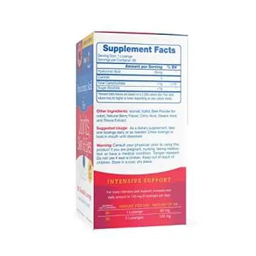 Hyalogic Hyaluronic Acid Chewable Lozenge - Chewable Tablets for Joints, Skin Care & Eyes – Vegan, Sugar-Free and Berry Favored Hyaluronic Acid Supplements (60 Count)