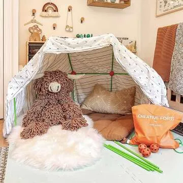 Tiny Land Fort Building Kit - 80 Pieces for Kids