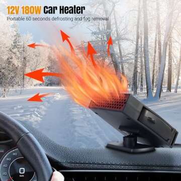 Car Heater, 12V 200W Portable Car Heaters and Defroster, Car Windshield Defogger and Defroster, Car ...
