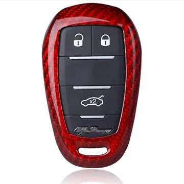 Elegant Carbon Fiber Remote Key Fob Case for Alfa Romeo Stelvio and Giulia - Stylish Car Accessory w...