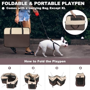 Aivituvin Portable Dog Playpen and Pet Tent for Travel