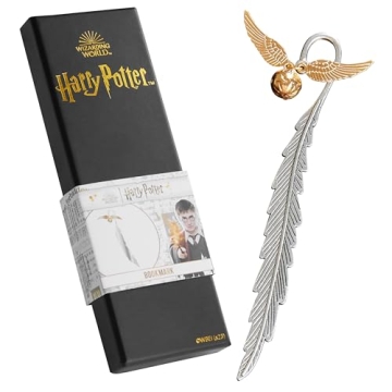 Harry Potter Metal Bookmark with Hanging Charm Golden Snitch Hogwarts Reading Gifts Christmas Stocki...