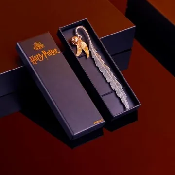 Harry Potter Metal Bookmark with Golden Snitch Charm