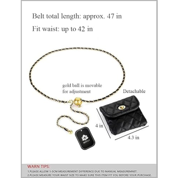 BEMYLV Leather Chain Waist Pack - Stylish Mini Handbag