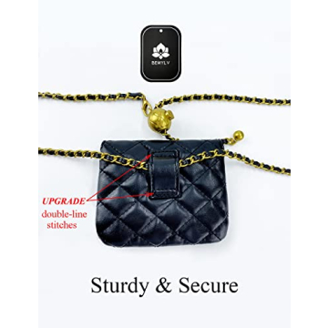 BEMYLV Leather Chain Waist Pack - Stylish Mini Handbag