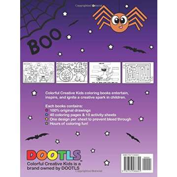 Halloween Coloring and Activity Book For Toddlers and Kids: Kids Halloween Book: Children Coloring W...