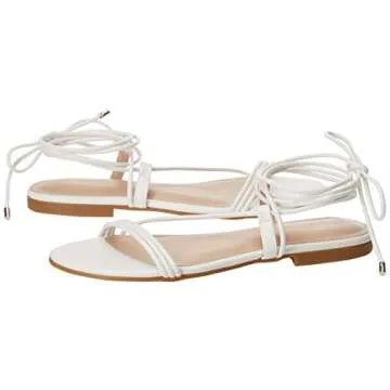 Samantha Flat Strappy Lace-Up Sandals for Women