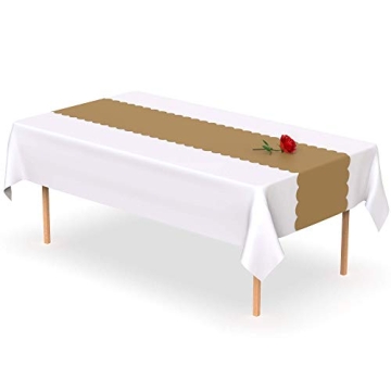 Gold Scallop Disposable Table Runner for Any Party
