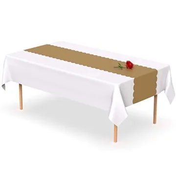 Gold Scallop Disposable Table Runner for Any Party