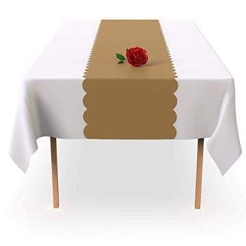 Gold Scallop Disposable Table Runner for Any Party