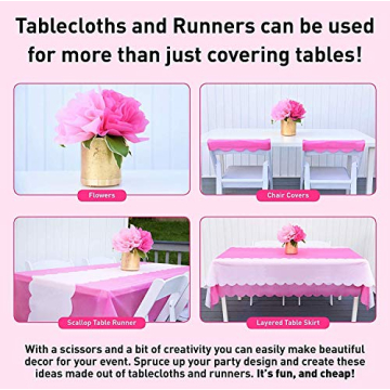 Gold Scallop Disposable Table Runner for Any Party