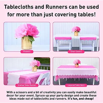 Gold Scallop Disposable Table Runner for Any Party