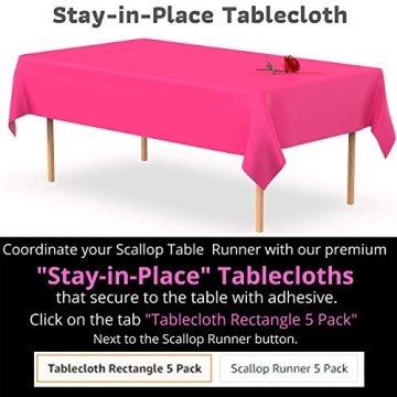 Gold Scallop Disposable Table Runner for Any Party