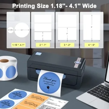 Wireless 4x6 Shipping Label Printer for eBay Amazon Shopify