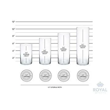 Royal Imports Glass Cylinder Flower Centerpiece Vases Set of 4 - Hurricane Candle Holder for Pillar, Floating, Tealights - Use for Floral, Wedding Table, Home Decor, Party, Holiday