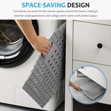 B BIBYKIVN Collapsible Laundry Basket, 63L/16.6 Gallon, Space-Saving Design