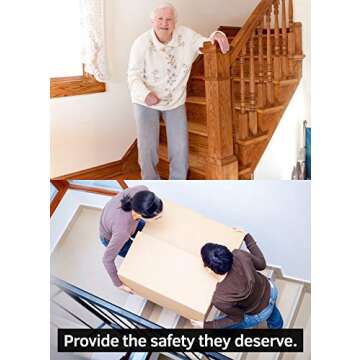 FINEHOUS Clear Non-Slip Stair Treads Tape for Safety