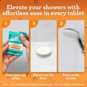 GuruNanda Uplift Shower Steamers for Aromatherapy (10 Pack), Relaxation Gifts for Women & Men with Essential Oils, Stress Relief, Home Spa & Self Care