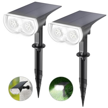 Linkind StarRay Solar Spot Lights Outdoor - 6500K Waterproof LED Landscape Lighting for Garden and Y...