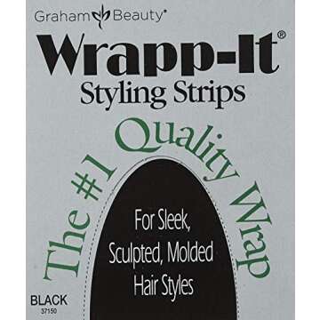 Graham Beauty Wrapp-it Styling Strips, Black