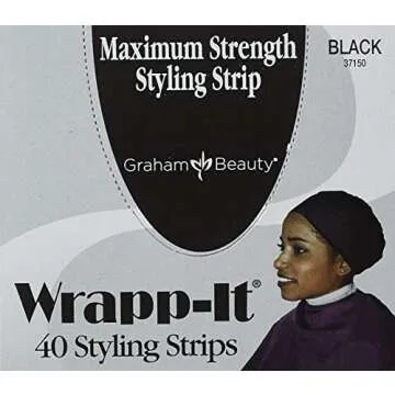 Graham Beauty Wrapp-it Styling Strips, Black