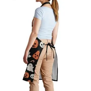 Vibrant Halloween Apron for Cooking with Pockets