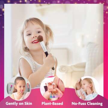 Disney Princess Train Case Girls Beauty Set - Magical Makeup Kit for Children