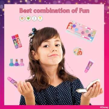 Disney Princess Train Case Girls Beauty Set - Magical Makeup Kit for Children