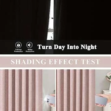 Vision Home Pink Pinch Pleated Full Blackout Curtains Room Darkening Window Panels 108 inch for Girls Bedroom Living Room Thermal Insulated Pinch Pleat Pink Drapes with Hooks Back Tab 40" Wx108 Lx2