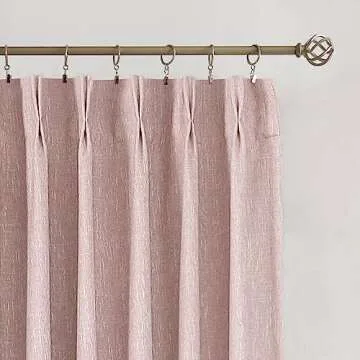 Vision Home Pink Pinch Pleated Full Blackout Curtains Room Darkening Window Panels 108 inch for Girls Bedroom Living Room Thermal Insulated Pinch Pleat Pink Drapes with Hooks Back Tab 40" Wx108 Lx2