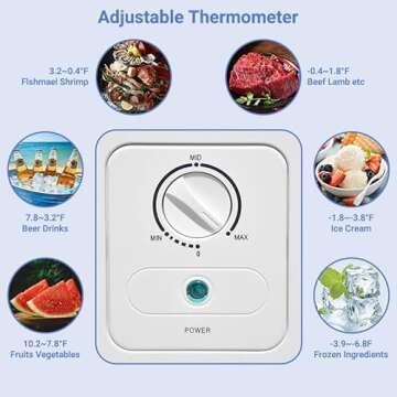 SMETA 10 Cubic Feet Low Noise Chest Freezer for Home