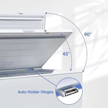 SMETA 10 Cubic Feet Low Noise Chest Freezer for Home