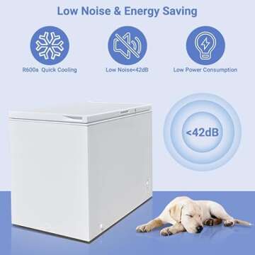 SMETA 10 Cubic Feet Low Noise Chest Freezer for Home