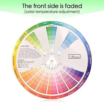 Creative Color Wheel, Paint Mixing Learning Guide Art Class Teaching Tool for Makeup Blending Board ...