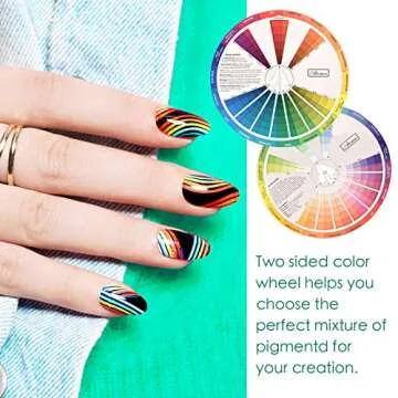 Creative Color Wheel, Paint Mixing Learning Guide Art Class Teaching Tool for Makeup Blending Board Chart Color Mixed Guide Mix Colours (9.25inch)