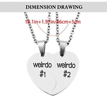 MJartoria Best Friend Necklaces for Friendship Gifts